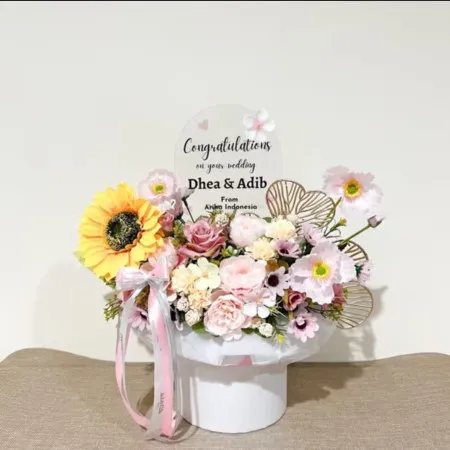 Bloom Box Akrilik Ucapan Wedding Kosambi