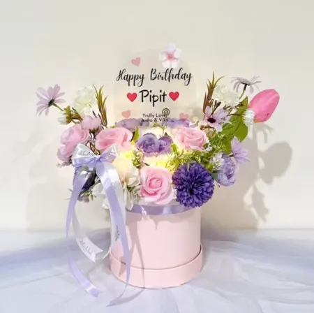 Bloom Box Akrilik Ucapan Ulang Tahun Kosambi